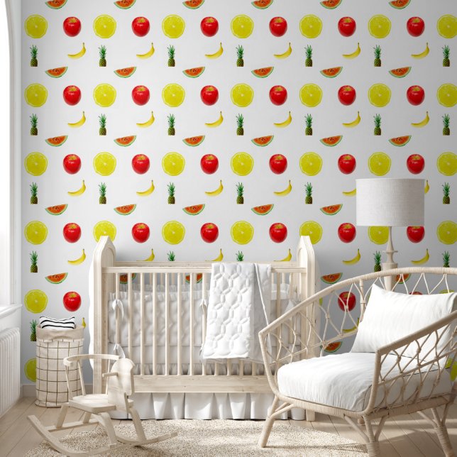 Papier Peint Fruit Pomme Lemon Watermelon Ananas Banane (Enfants)