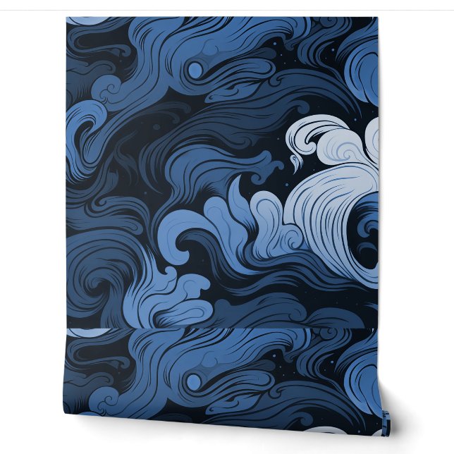 PAPIER PEINT FUMÉE BLEUE (Déroulement)