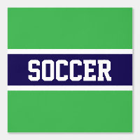 Fun de SOCCER brillant Vert Marine Bleu Blancs