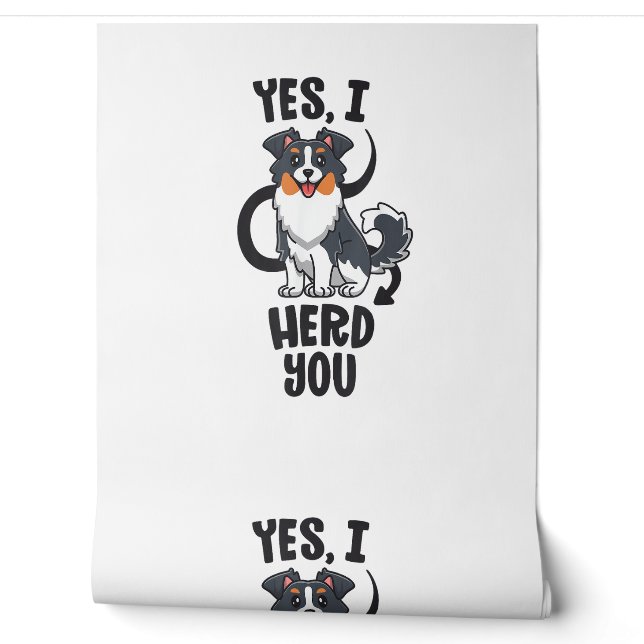 Papier Peint Funky Australian Shepherd Maman Cadeaux Aussie Oui (Déroulement)