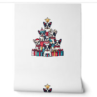 Funky French Bulldog Christmas Tree Snowflakes San