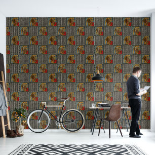 Papier Peint Funky Hot Jazz sur Grungy Stripes