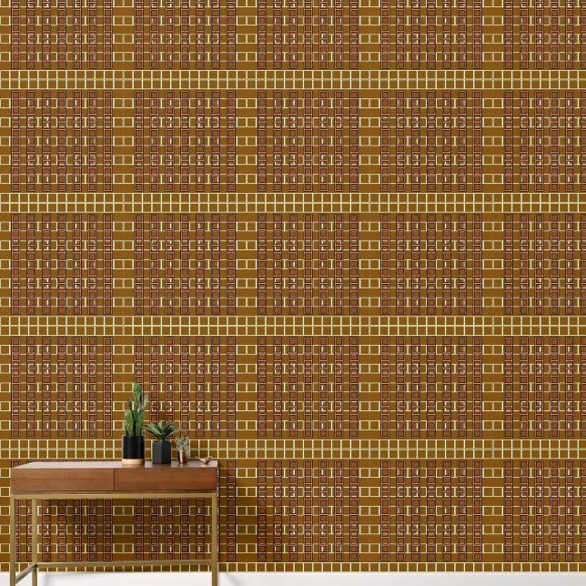 Papier Peint Geo Répéter Brown (Couloir)