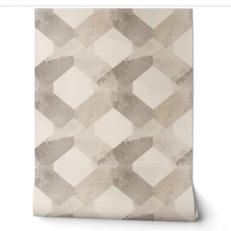 Papier Peint Géométrique Moderne de Ton Neutre