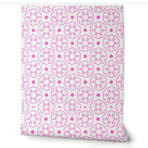 Papier peint géométrique rose doux "Géométrie de p