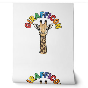 Papier Peint Girafe Vintage Icône Conception de Chemise de Mign