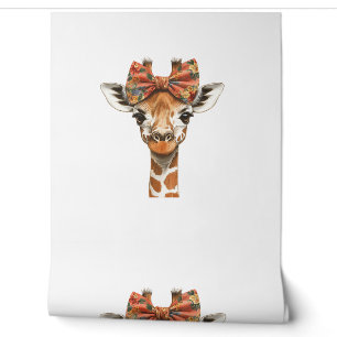 Papier Peint Giraffe Boho Fleur sauvage Coquette Bow Maman Mère