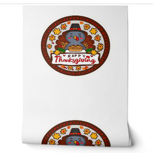 Papier Peint Gnome de Thanksgiving mignon avec Turquie Illustra