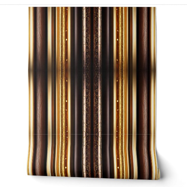 Papier Peint Gold Modern Wood Art Collection Lamperia (Déroulement)