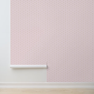 Papier Peint Gold Polka Motif Point Élégant rose pâle
