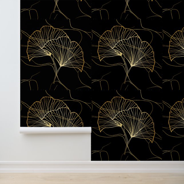 Papier Peint Golden Lotus (Application)