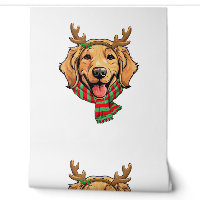 Golden Retriever Chien Christmas Reindee Santa Hat