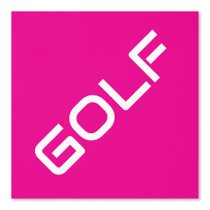 Papier Peint GOLF Moderne Texte blanc Arrière - plan rose vif