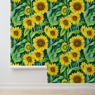 Papier Peint Grand Beau Motif de tournesols