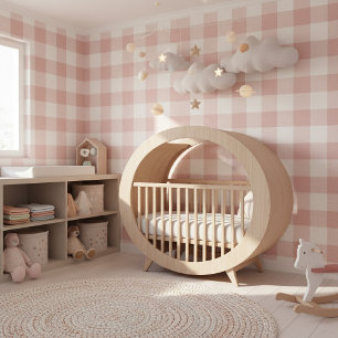 Papier Peint Grand damier classique rose ID1245
