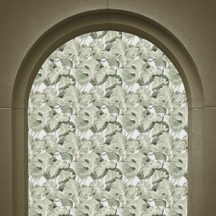 Papier Peint Grand Feuille vert, Etonnant & Serene Peel & Stick