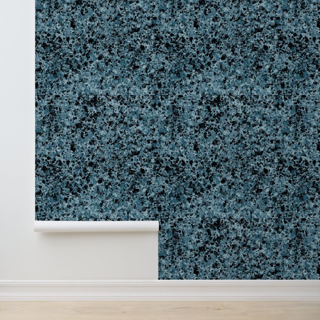 Papier Peint Granite de texture noire bleue (Application)