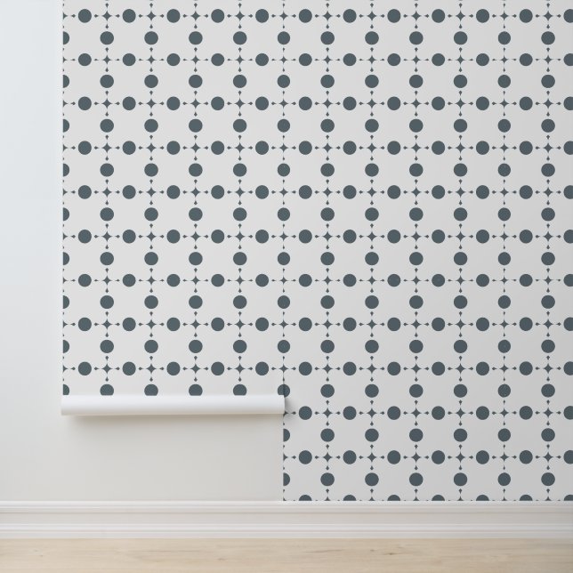 Papier Peint Gray Polka Dots, Polka Dot Pattern, Dots (Application)