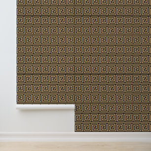 Papier Peint Grec Meander Carré Motif principal Brown