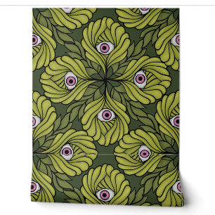 Papier Peint Green Eye Flower Éffrayant Halloween Imaginaire Ar