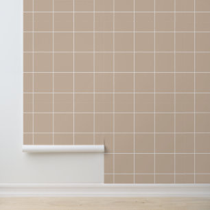 Papier Peint Grille beige chaud tendance 6"