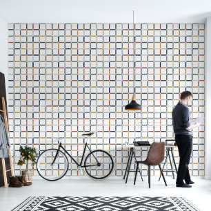 Papier Peint Grille colorée avec Impressionniste de l'espace né