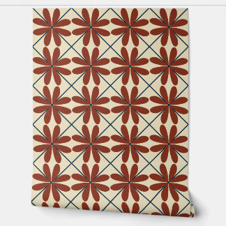 Papier Peint Grille Florale