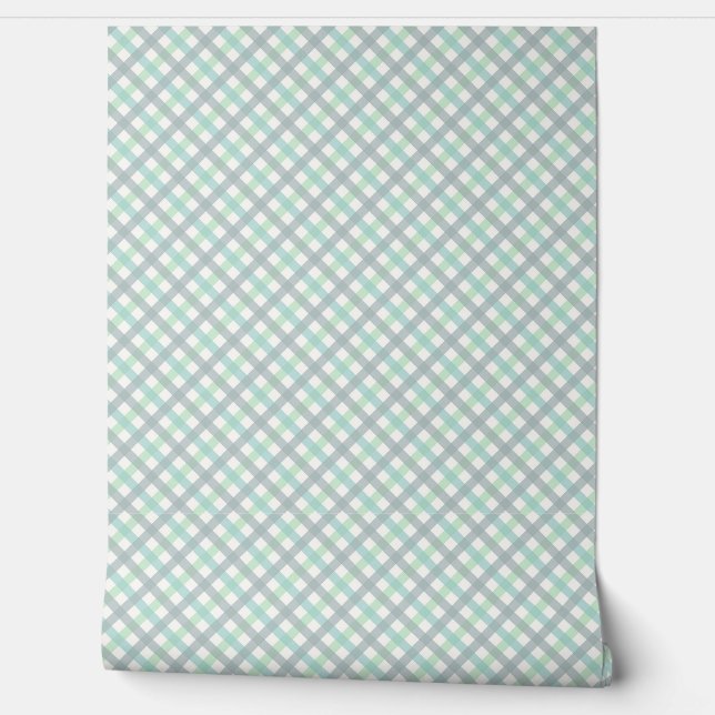 Papier Peint Grilles de Teal violet Retro Style (Déroulement)