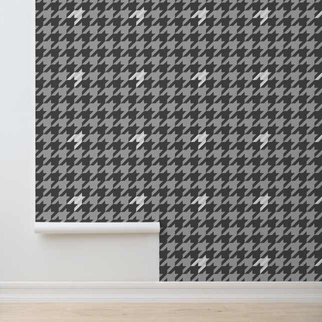 Papier Peint Gris avec hauteur d'accentuation argentée (Application)