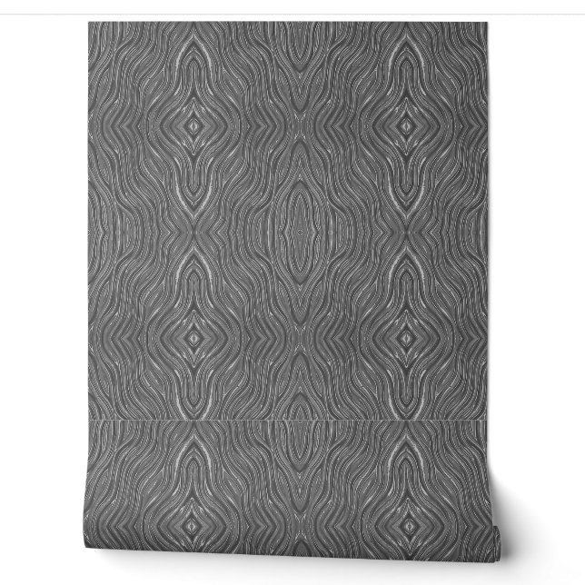 Papier peint Gris motif biologique (Déroulement)