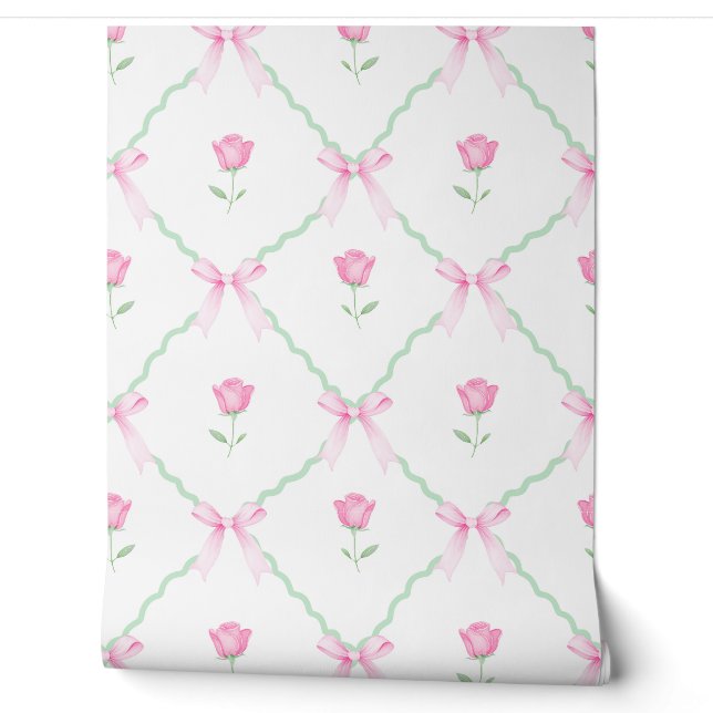Papier Peint Grossesse des vaches roses de la Tulipe preppy (Déroulement)