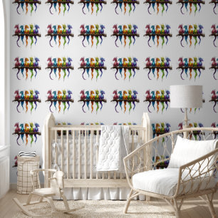 Papier Peint Groupe Arc-en-ciel de bébés dragons