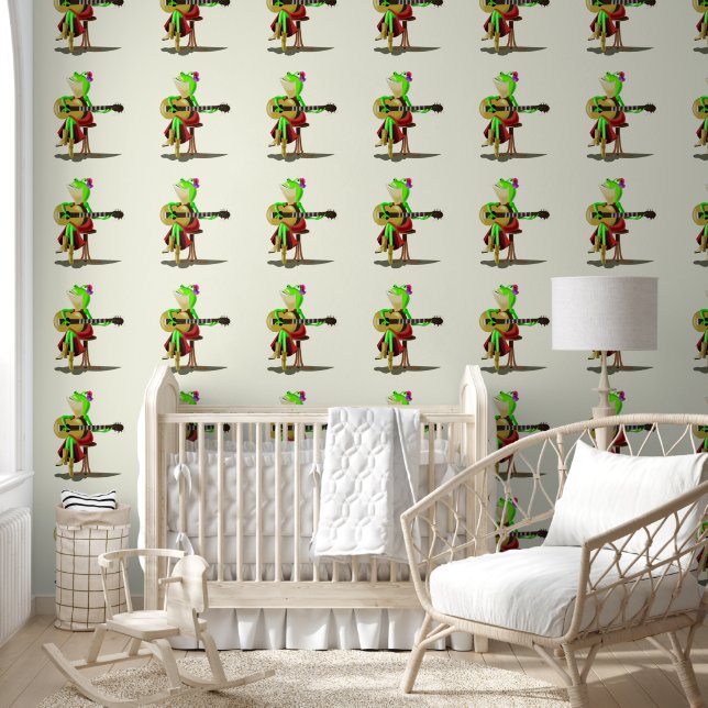 Papier Peint Guitare de grenouille Joueur drôle (Enfants)