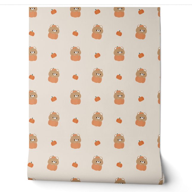 Papier Peint Halloween de l'ours Brown (Déroulement)