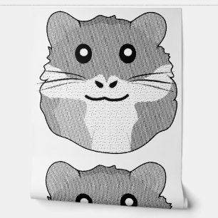 Papier Peint Hamster minimaliste joyeux