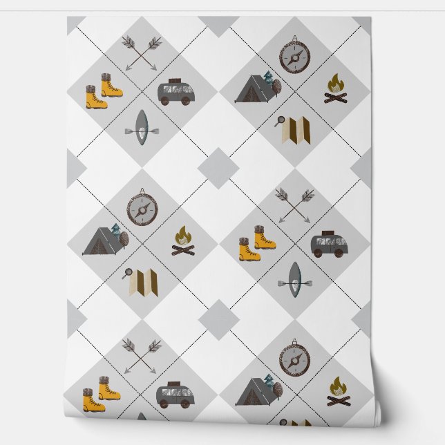 Papier Peint Happy Camper Wallpaper (Déroulement)