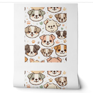 Papier Peint Happy mignon Motif Puppies