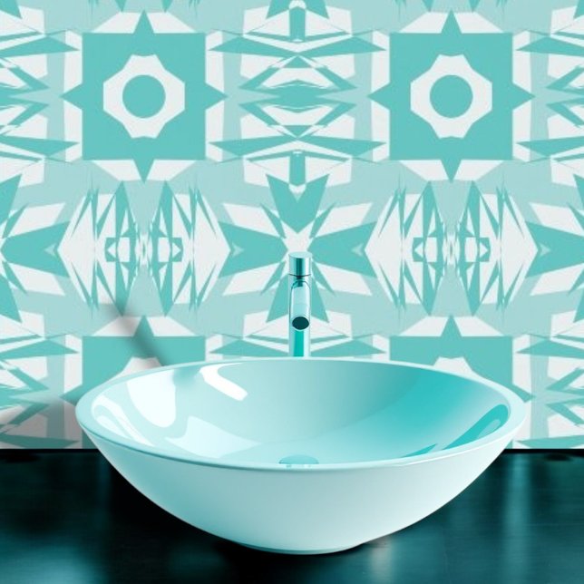 Papier Peint Harmonie Turquoise (Créateur téléchargé)