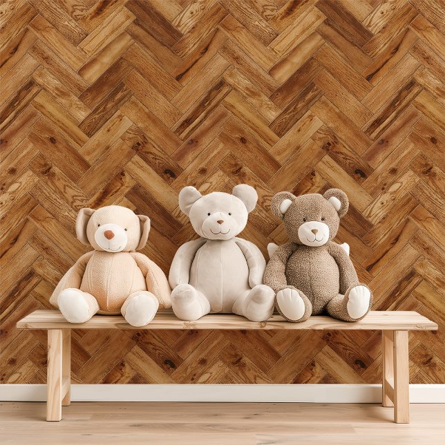 Papier Peint Herringbone de chêne de miel (Créateur téléchargé)