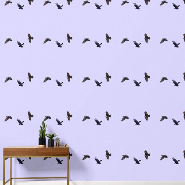 Papier Peint Horloge des ravens (Couloir)