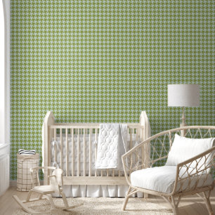 Papier Peint Houndstooth de Preppy Sud vert et bleu