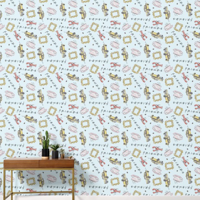 Papier Peint Icônes d'aquarelle AMIS™ Motif (Couloir)