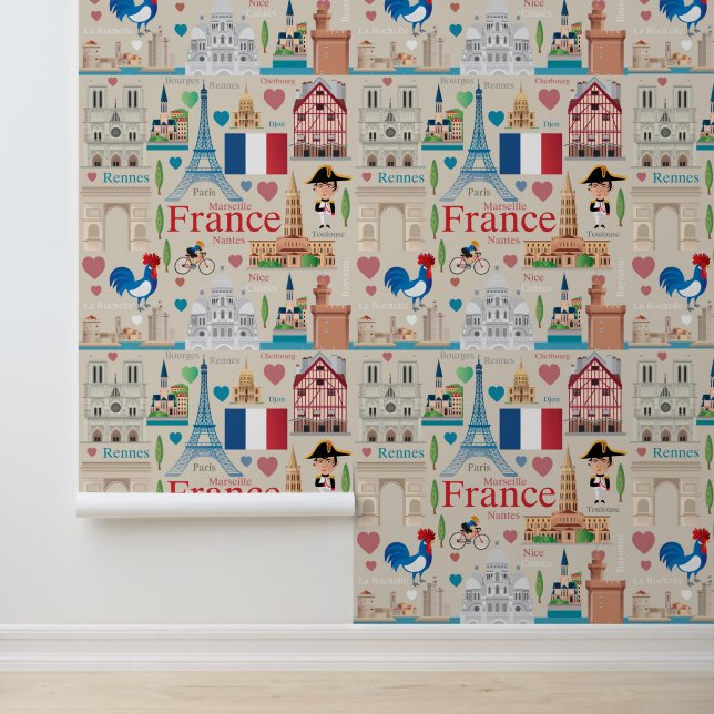 Papier Peint Icônes de France mignonne (Application)