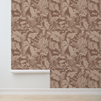 Papier Peint Illustration de la ligne tropicale exotique.