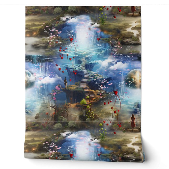 Papier Peint Imaginaire royaumes de paysages magiques (Déroulement)