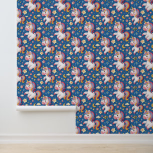 Papier Peint Imaginaire unicorne carrelé filles mignonnes