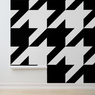 Papier Peint Immense Houndstooth noir et blanc