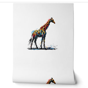 Papier Peint Impressionnisme coloré Style Giraffe Amoureux des