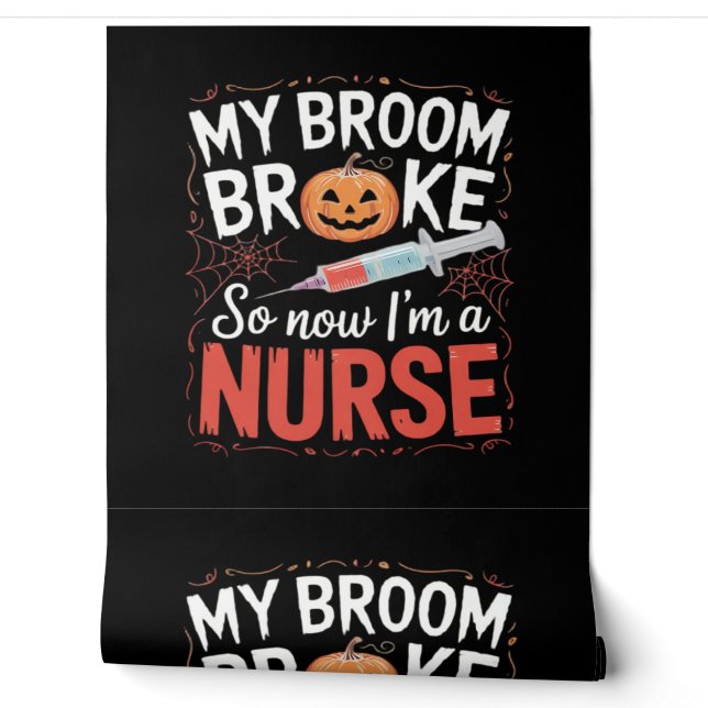 Papier Peint Infirmière Funny Halloween Infirmière essentielle  (Déroulement)