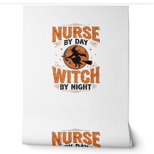 Papier Peint Infirmière le jour sorcière la nuit Design Hallowe